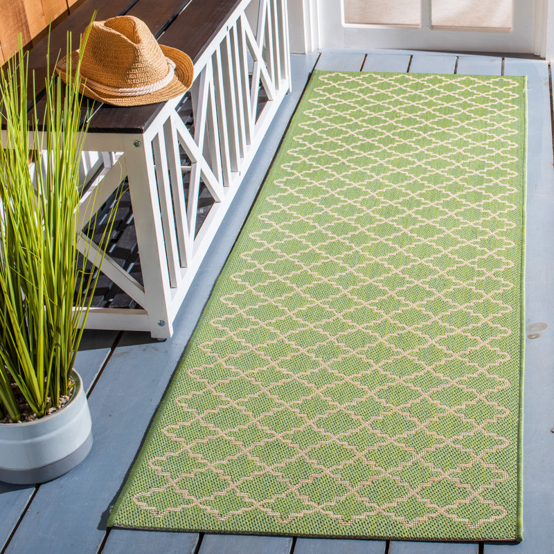 Herefordshire Performance Geometric Indoor/Outdoor Area Rug, Runner 2'3" x 14'