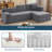 Clitheroe 96.5" L-Shaped Modern Minimalist Compression Couch, No Assembly Required Sectional Sofa-2021592671-2021592668