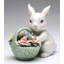 Lapin avec panier de fleurs