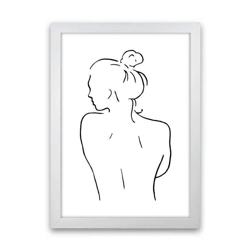 Body Sketches II - Female - Print, White Framed, 63cm H x 46cm W x 3cm D