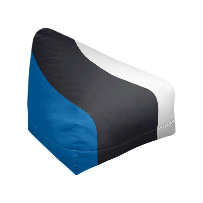 Golden State Bean Bag Cover, 2" x 27" x 30", Royal Blue/Slate/White