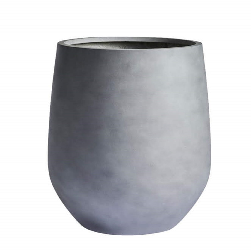 Dorlis Fiberstone Pot Planter, 21.5" H x 20" W x 20" D, Gray