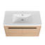 Bathroom Vanity With Resin Countertop Sink, 2-Door Bathroom Cabinet