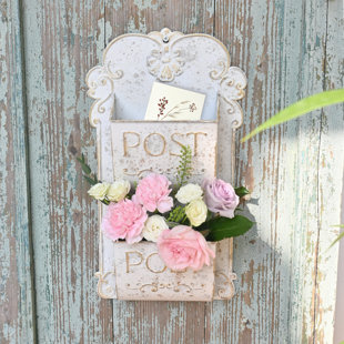 Vintage Metal Wall Planter for Outdoor/Indoor Plants