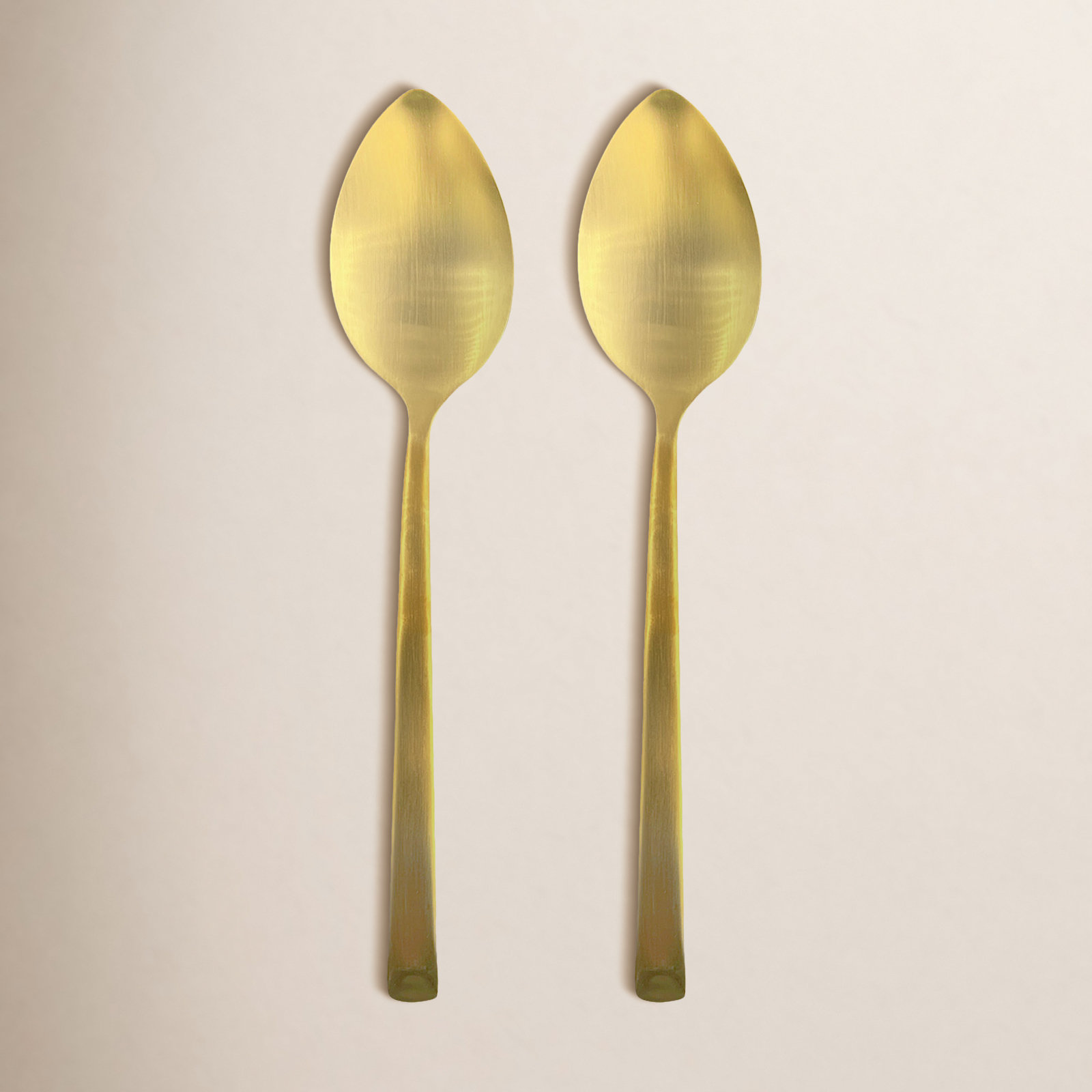 Stainless Steel Serving Spoon, Gold