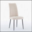 Ensemble de chaises de salle à manger en velours beige à pieds réglables, conception minimaliste pour la cuisine et le restaurant-1177194402
