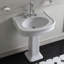 Isabella 34" White Ceramic Rectangular Pedestal Bathroom Sink with Overflow-60370991