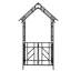 Arche de jardin en métal, barrière, rosier, vignes, tube galvanisé, revêtement à deux couches, support de charge stable, arche de pièce de décoration avec une largeur de 59,61 pouces, hauteur de 99,5 po, idéale pour le jasmin et la rouille de fer Ivy