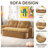 Boneless Corduroy Sleeper Convertible Sofa Bed-242126565