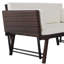 Babylon Rattan Garden Bench Reclining Back Adjustable Armrests Brown