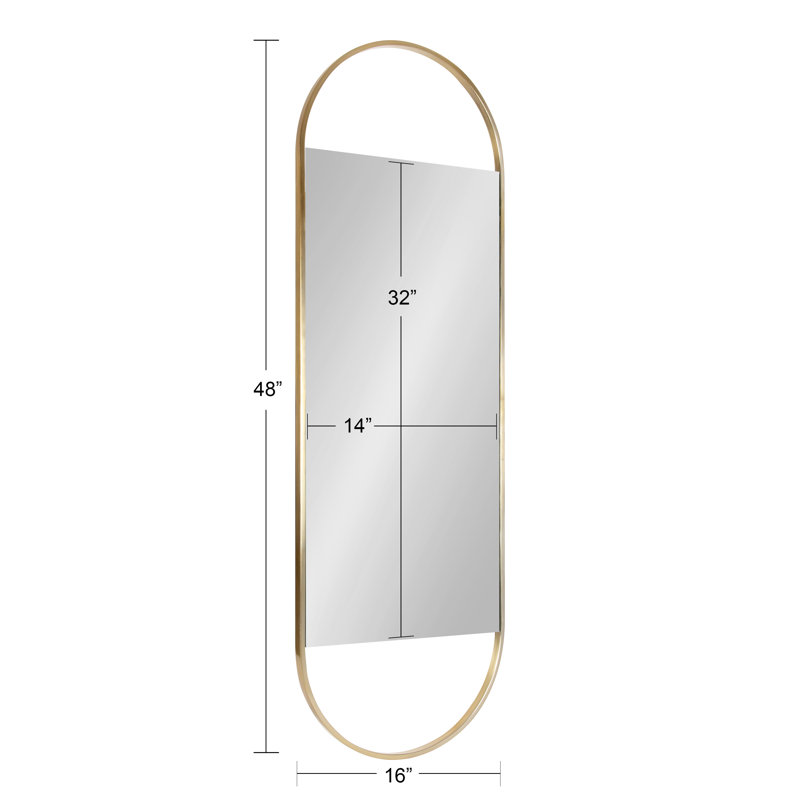 Gold Capsule Full Length Iron Wall Mirror