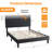 Platform Bed Frame with Upholstered Adjustable Headboard, No Box Spring Needed-1856418863-1856418862