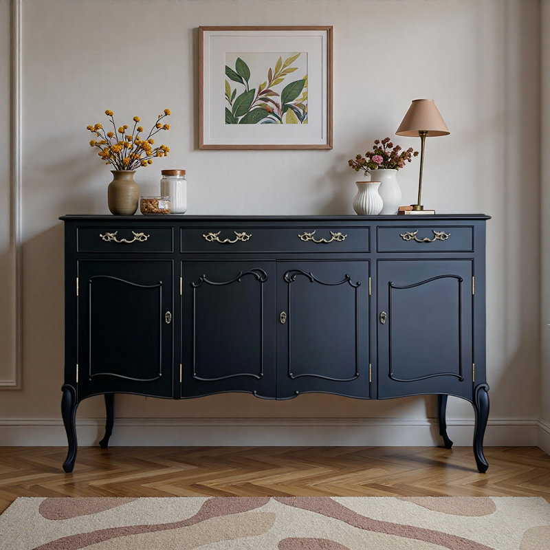 Retro-Style Black Sideboard