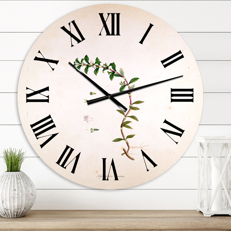 Vintage London Plants II - horloge murale campagnarde, Petit