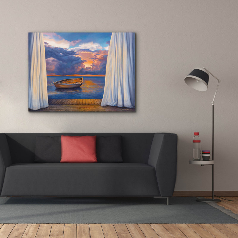 «Holiday View» par John Zaccheo, reproduction d'art sur toile, H 40 po x l 54 po x P 1,5 po