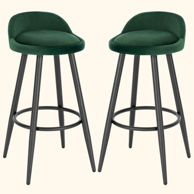 Aaser Upholstered Counter Stool with Metal Frame