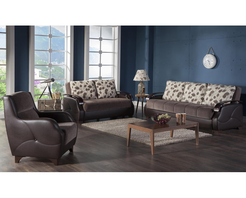 Sibury 85.8'' Upholstered Tufted Convertible Sofa
