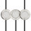 Ensemble de 3 lumières à DEL rondes et lumineuses câblées 2700K Inlight, à brancher ou à câbler, encastrées ou montées en surface, finition nickel brossé, ensemble de 3, IN-0107-3-SN