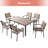 Vladko 6 person Outdoor Restaurant Dining Set Rectangular 59.1'' L Table-122339046