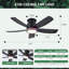 41" 5-blade Flush Mount Indoor Ceiling Fan With Light And Remote/app Control-1198048539