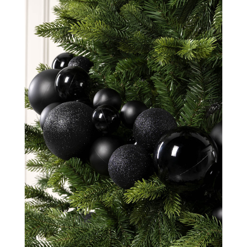 279.9cm Faux Garland, Black