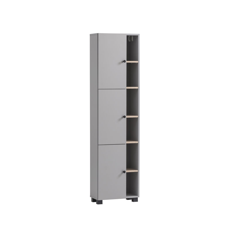 Balto Freestanding Linen Cabinet, Gray