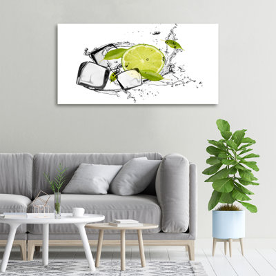 Lime With Ice - Wrapped Canvas Print