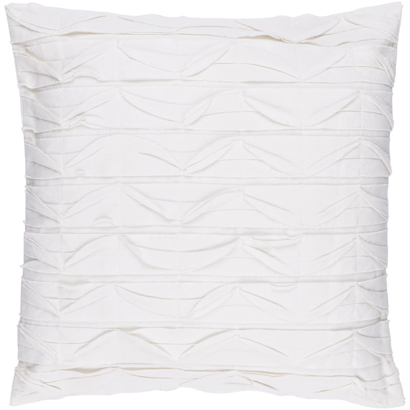 Huckaby Striped Cotton Throw Pillow, Blue, 20" x 20", Pillow Cover Only