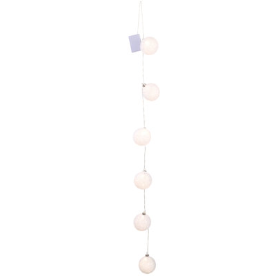 Guirlande lumineuse de boules de verre perlées de 150 cm (59 pouces) fonctionnant sur piles