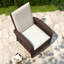 Fauteuil inclinable d'extérieur réglable avec coussins Nirmaan