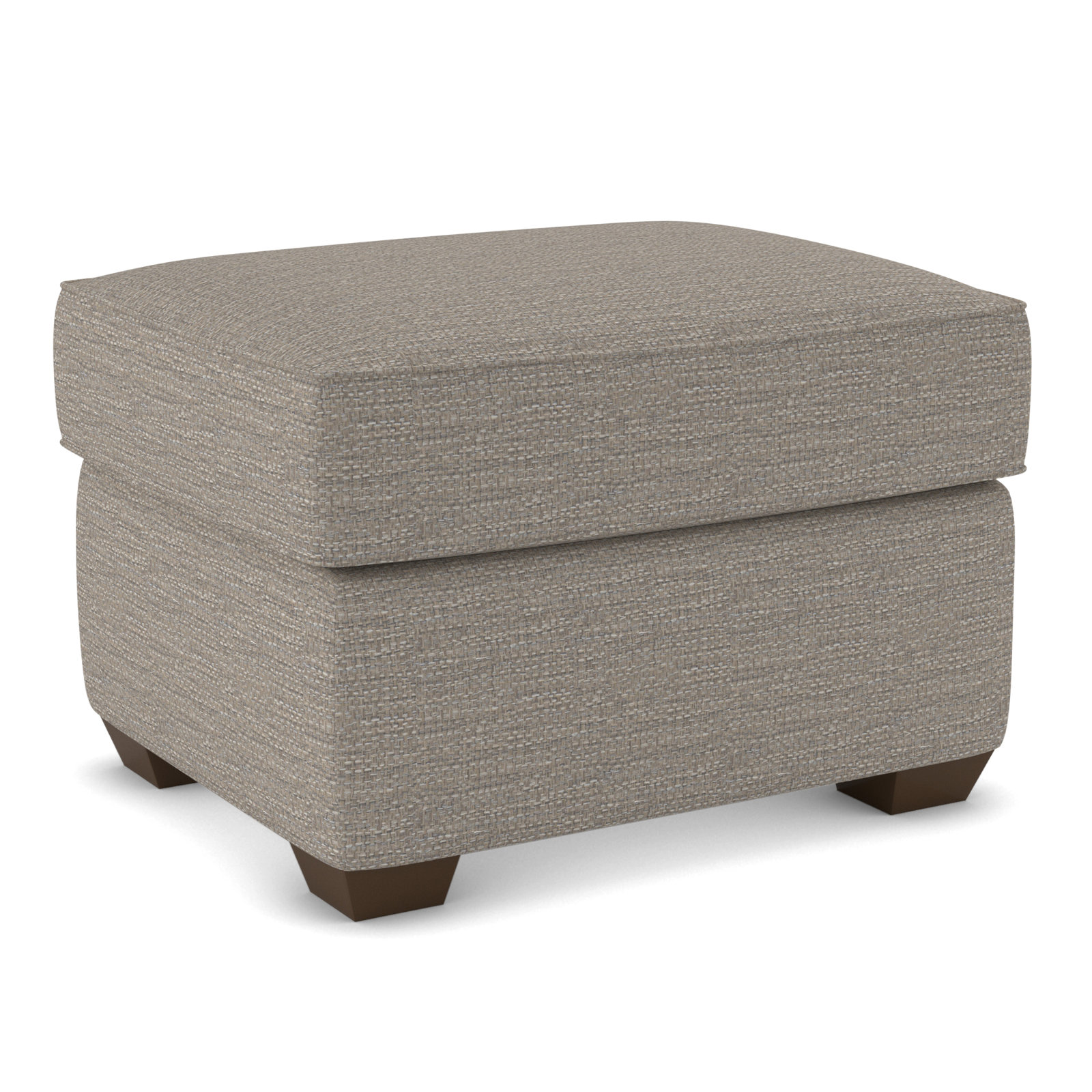 Gemi 29" Ottoman, Drusky Linen Sustain® Basketweave