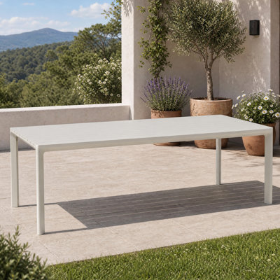 Coral 79'' Outdoor Patio Alumiun Dining Rectangular Table