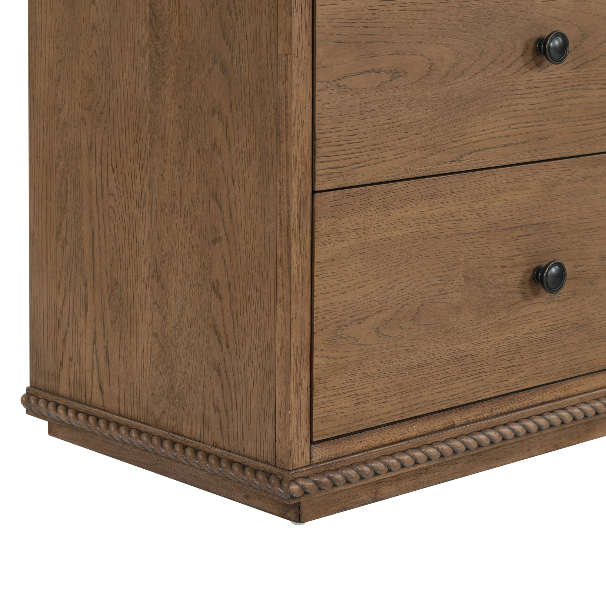 Octavian Rope Detail Nightstand, Walnut
