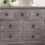 Buffet décoratif gris en bois massif
