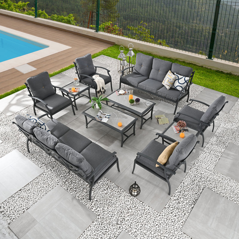 10-Piece conversation set, Dark Gray