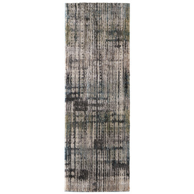 Templas Modern Abstract, Gray/Black/Ivory