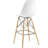 Pyramid ABS Plastic Barstool with Wood Base-1900502971