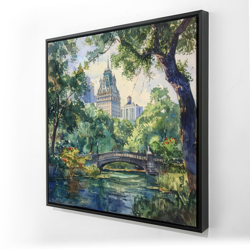 Castle Beige Framed Canvas - Elegant Home Decor Artwork, 37.25" H x 37.25" W