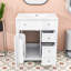 Armoire de meuble-lavabo 24 po avec lavabo en céramique, 2 tiroirs et porte à fermeture en douceur-1147786025