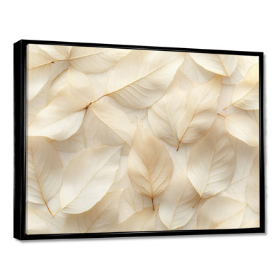 Ivoire, feuilles, collage, feuillage II - feuilles, art mural
