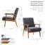 Upholstered Armchair-1612682622