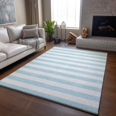 Premium Machine Washable Cerrito AMF528 Sky Rug