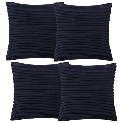 Aspire Homeware Striped Square Velvet Cushion Cover