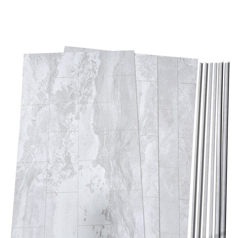 Palisade 78in x 60in x 36in Waterproof Vinyl Shower Surround Kit with Accessories in Urban Fjord, Urban Fjord