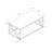 Accent Rectangular Coffee Table, Grey Laminate And Metal Versatile Table In For Various Decor Styles