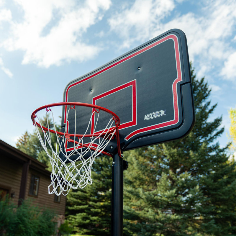 Lifetime Height Adjustable Portable Basketball Hoop (44" Impact Backboard)