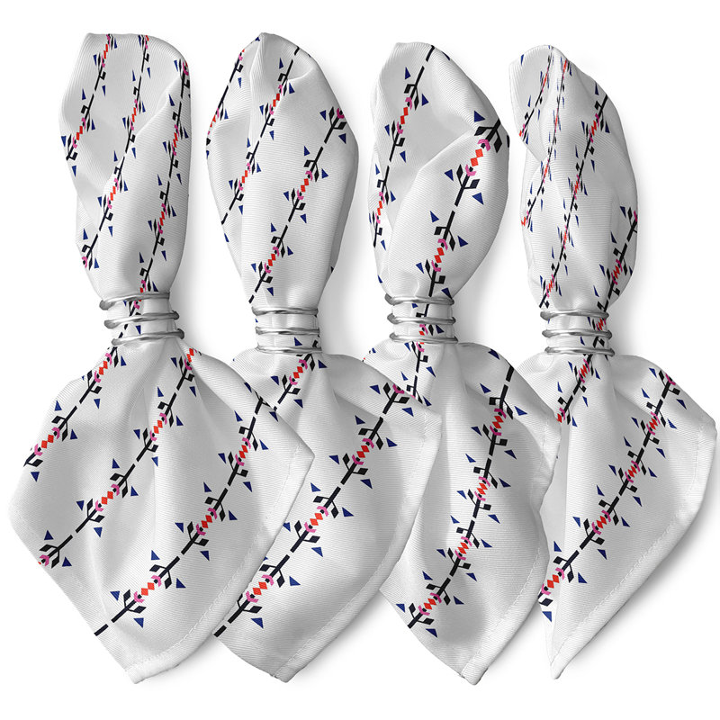 Charish Jodhpur Stripe Napkins, Red