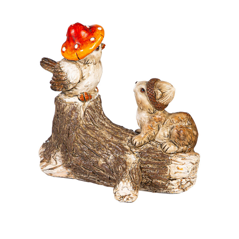 Statue de champignon en résine 5 po, ensemble de 2