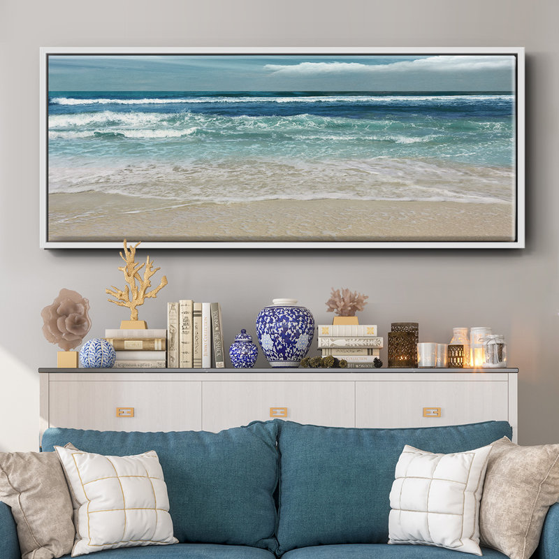 Symphonie de la mer - toile encadrée, H 12 po x l 30 po