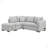 82.6" L-Shaped Sectional Pull Out Sofa Bed Sleeper Sofa-1467988369